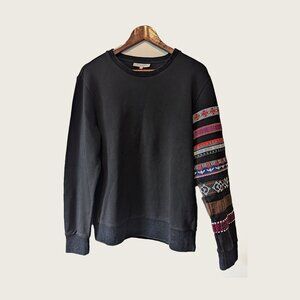 LES BENJAMINS - Graphic sleeve textured sweater - Sz S